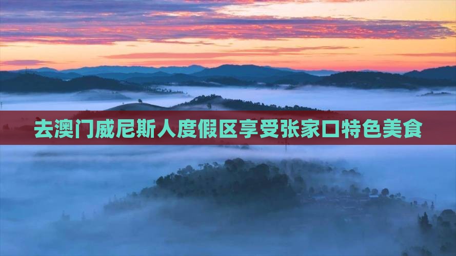去澳门威尼斯人度假区享受张家口特色美食