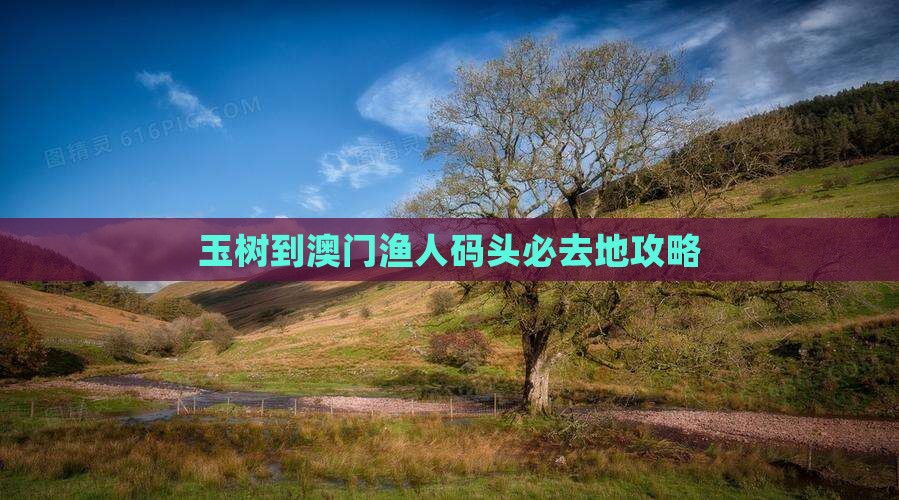 玉树到澳门渔人码头必去地攻略