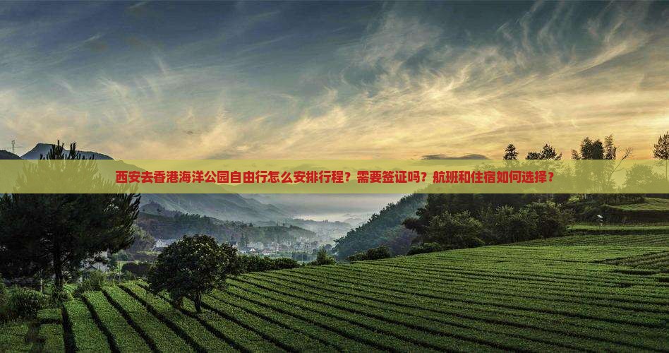 西安去香港海洋公园自由行怎么安排行程？需要签证吗？航班和住宿如何选择？
