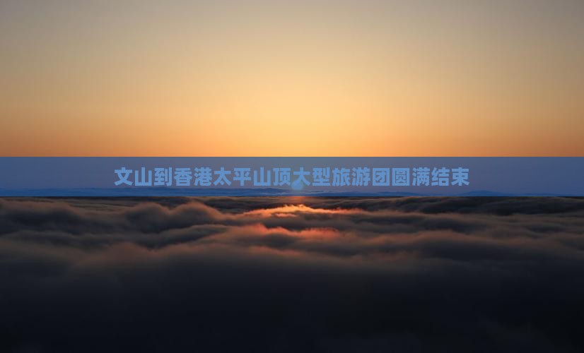 文山到香港太平山顶大型旅游团圆满结束