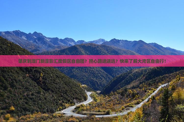 肇庆到澳门新濠影汇度假区自由团？担心路途遥远？快来了解大湾区自由行！