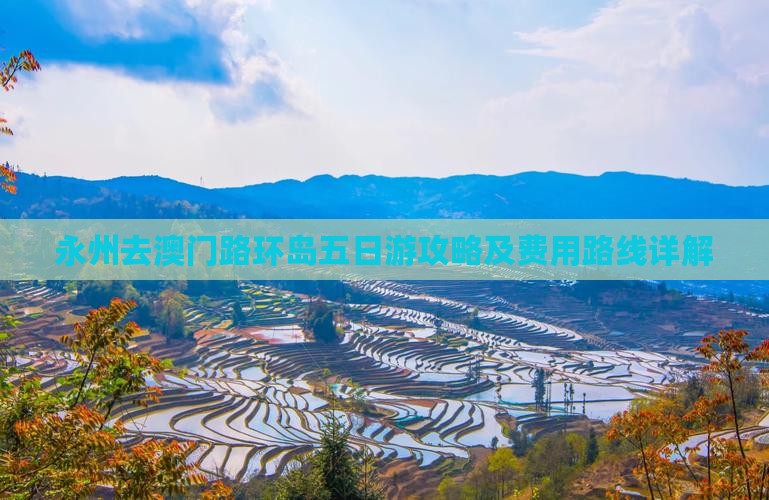 永州去澳门路环岛五日游攻略及费用路线详解