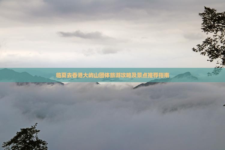 临夏去香港大屿山团体旅游攻略及景点推荐指南