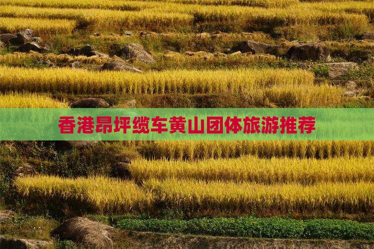 香港昂坪缆车黄山团体旅游推荐