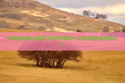 如何规划唐山至澳门议事亭前地个人游行程及必游景点？