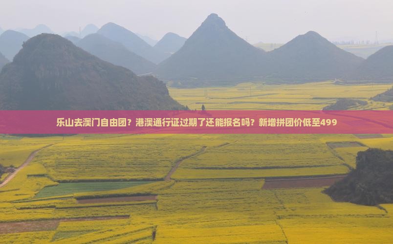 乐山去澳门自由团？港澳通行证过期了还能报名吗？新增拼团价低至499