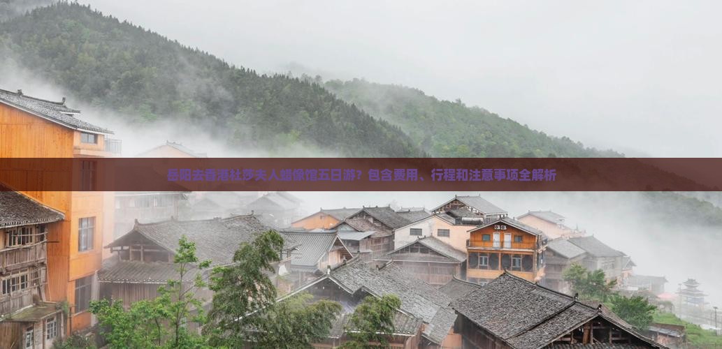 岳阳去香港杜莎夫人蜡像馆五日游？包含费用、行程和注意事项全解析