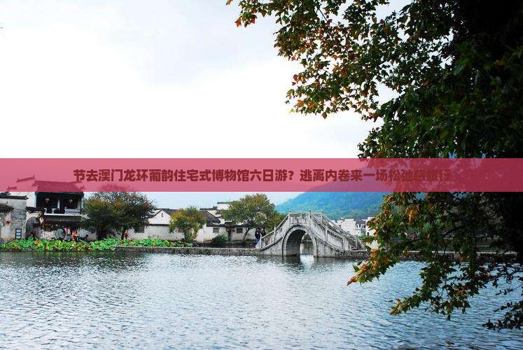 节去澳门龙环葡韵住宅式博物馆六日游？逃离内卷来一场松弛感旅行