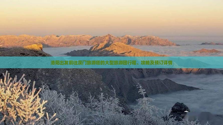 洛阳出发前往澳门旅游塔的大型旅游团行程、攻略及预订详情