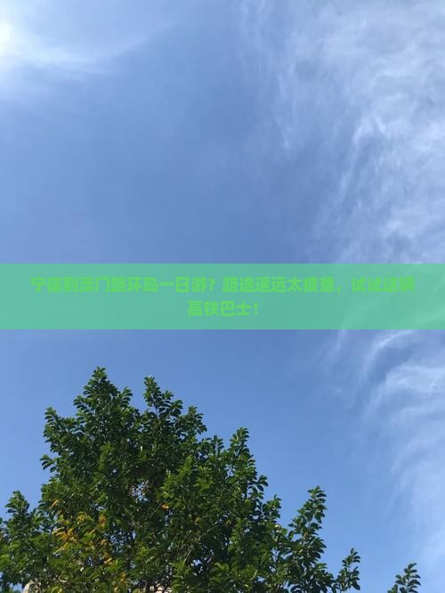宁德到澳门路环岛一日游？路途遥远太疲惫，试试这辆高铁巴士！