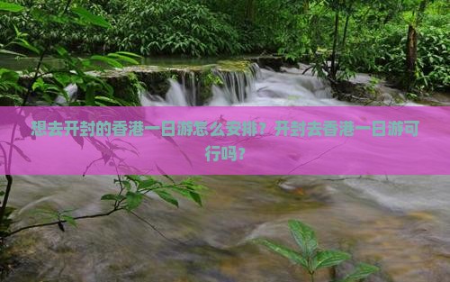 想去开封的香港一日游怎么安排？开封去香港一日游可行吗？