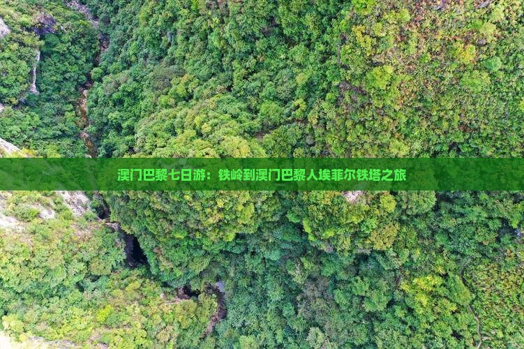 澳门巴黎七日游：铁岭到澳门巴黎人埃菲尔铁塔之旅