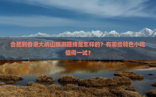 合肥到香港大屿山旅游路线是怎样的？有哪些特色小吃值得一试？