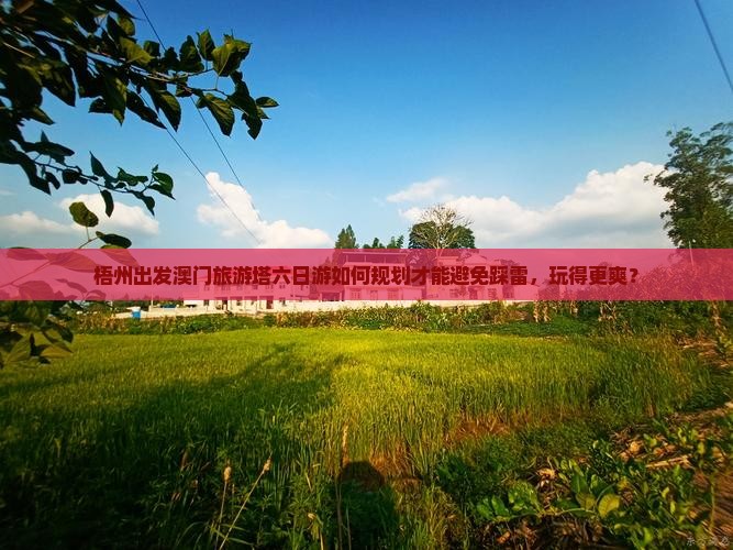 梧州出发澳门旅游塔六日游如何规划才能避免踩雷，玩得更爽？