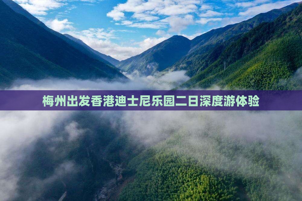梅州出发香港迪士尼乐园二日深度游体验