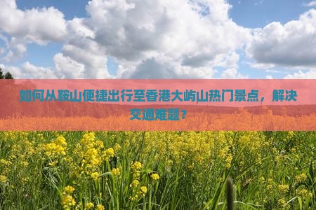 如何从鞍山便捷出行至香港大屿山热门景点，解决交通难题？