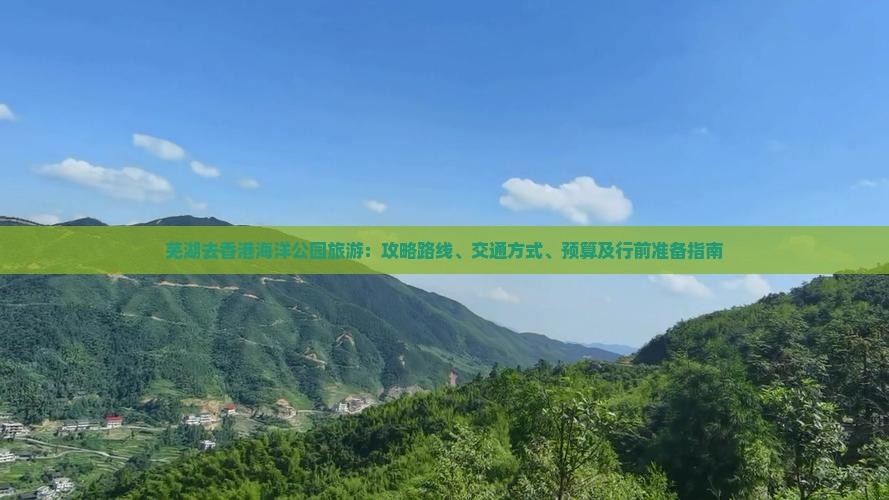 芜湖去香港海洋公园旅游：攻略路线、交通方式、预算及行前准备指南