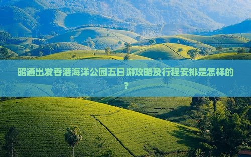 昭通出发香港海洋公园五日游攻略及行程安排是怎样的？