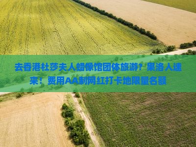 去香港杜莎夫人蜡像馆团体旅游？果洛人速来！费用AA制网红打卡地限量名额