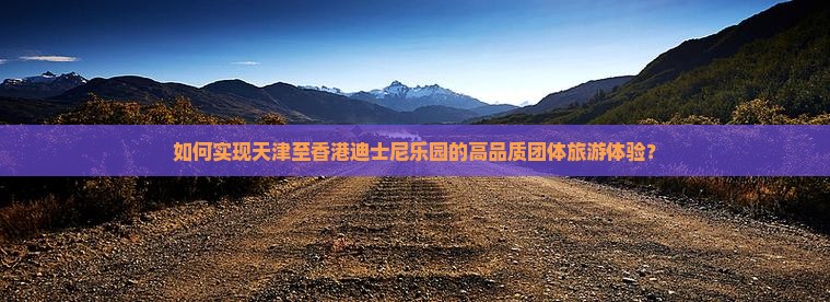 如何实现天津至香港迪士尼乐园的高品质团体旅游体验？