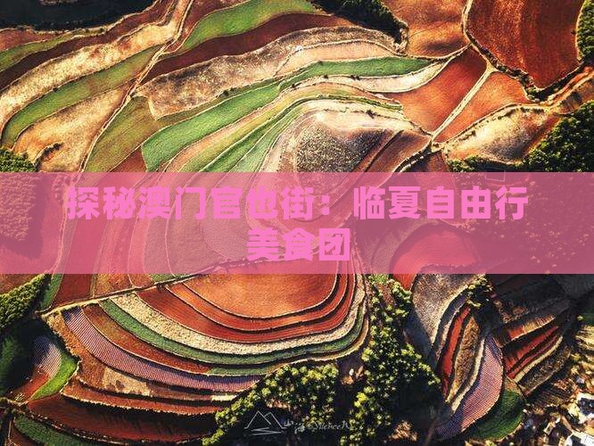 探秘澳门官也街：临夏自由行美食团
