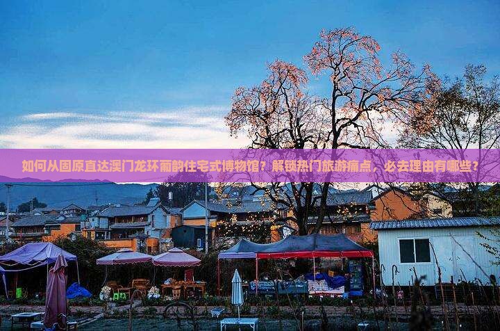 如何从固原直达澳门龙环葡韵住宅式博物馆？解锁热门旅游痛点，必去理由有哪些？