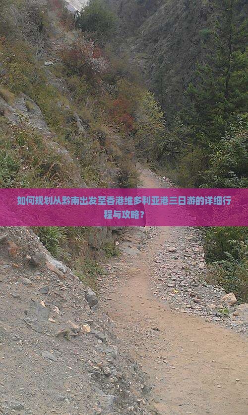如何规划从黔南出发至香港维多利亚港三日游的详细行程与攻略？