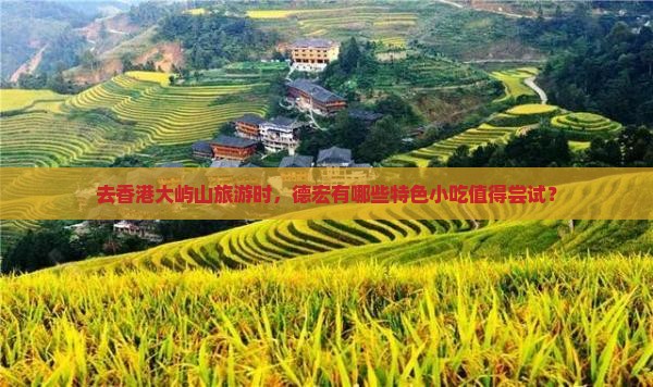 去香港大屿山旅游时，德宏有哪些特色小吃值得尝试？