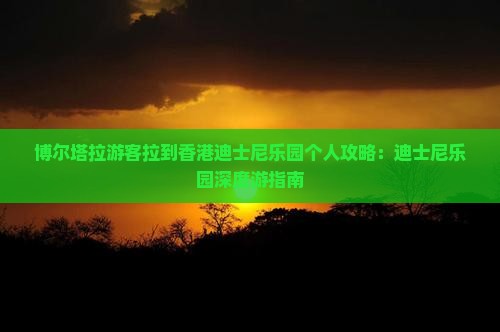 博尔塔拉游客拉到香港迪士尼乐园个人攻略：迪士尼乐园深度游指南