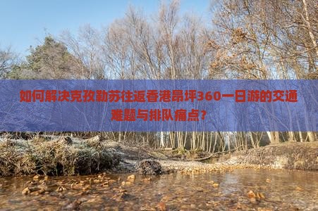 如何解决克孜勒苏往返香港昂坪360一日游的交通难题与排队痛点？