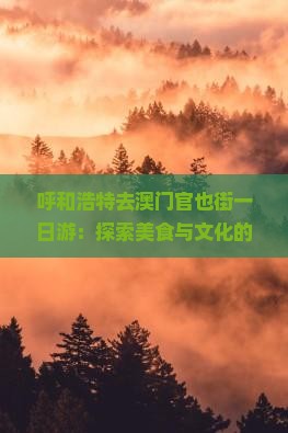 呼和浩特去澳门官也街一日游：探索美食与文化的完美旅程