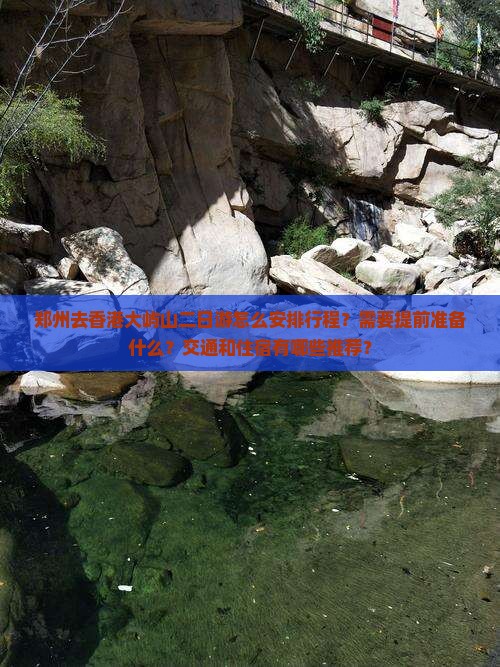 郑州去香港大屿山二日游怎么安排行程？需要提前准备什么？交通和住宿有哪些推荐？