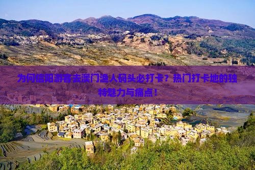 为何信阳游客去澳门渔人码头必打卡？热门打卡地的独特魅力与痛点！