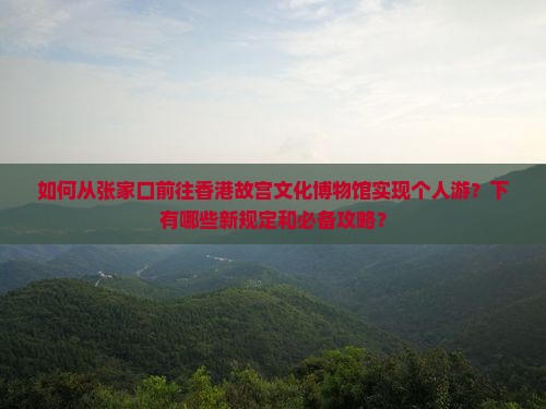 如何从张家口前往香港故宫文化博物馆实现个人游？下有哪些新规定和必备攻略？