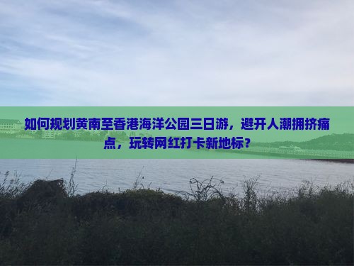 如何规划黄南至香港海洋公园三日游，避开人潮拥挤痛点，玩转网红打卡新地标？