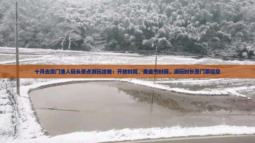 十月去澳门渔人码头景点游玩攻略：开放时间、美食节时间、游玩时长及门票信息