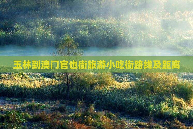 玉林到澳门官也街旅游小吃街路线及距离