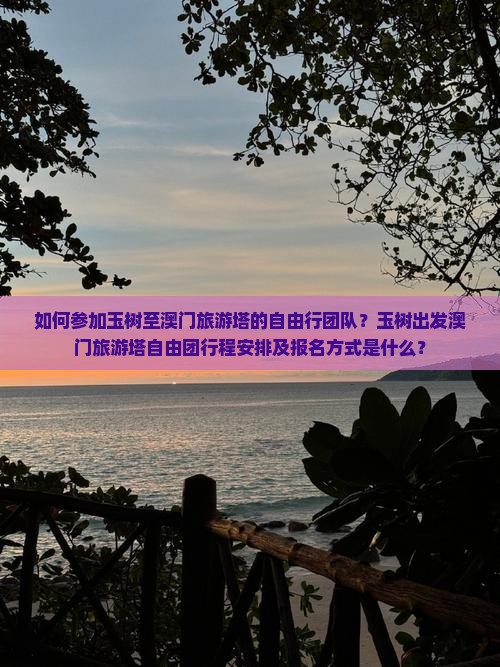如何参加玉树至澳门旅游塔的自由行团队？玉树出发澳门旅游塔自由团行程安排及报名方式是什么？