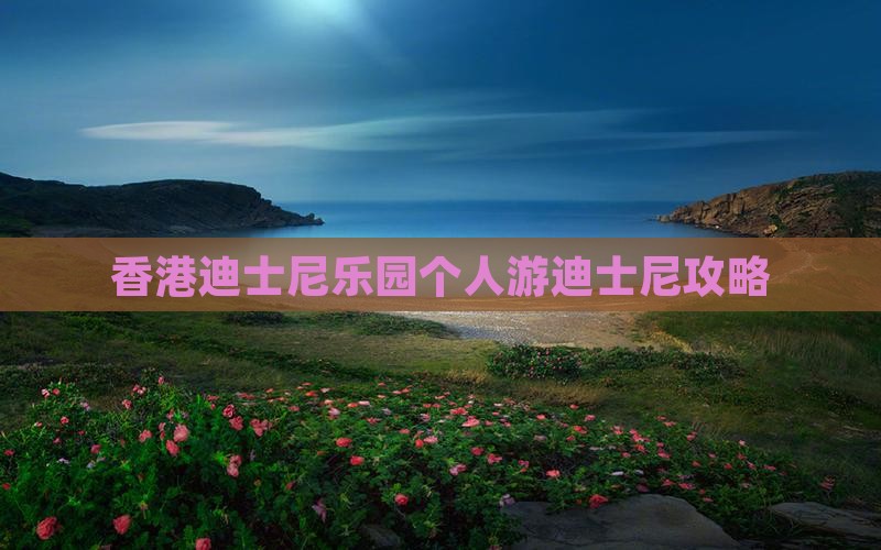香港迪士尼乐园个人游迪士尼攻略