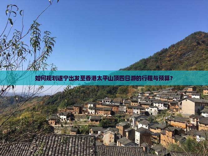如何规划遂宁出发至香港太平山顶四日游的行程与预算？