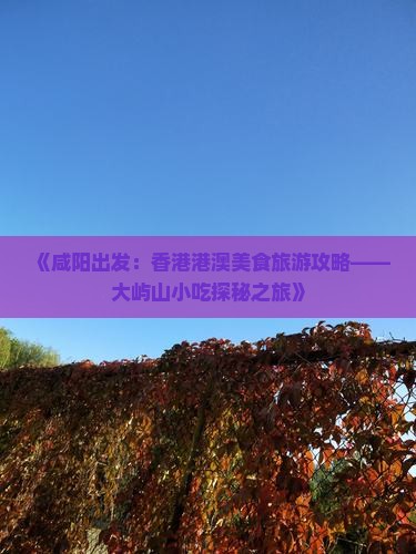 《咸阳出发：香港港澳美食旅游攻略——大屿山小吃探秘之旅》