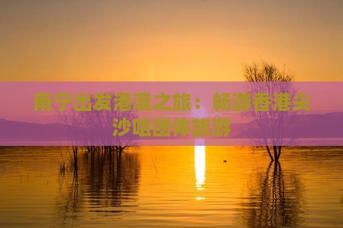 南宁出发港澳之旅：畅游香港尖沙咀团体旅游