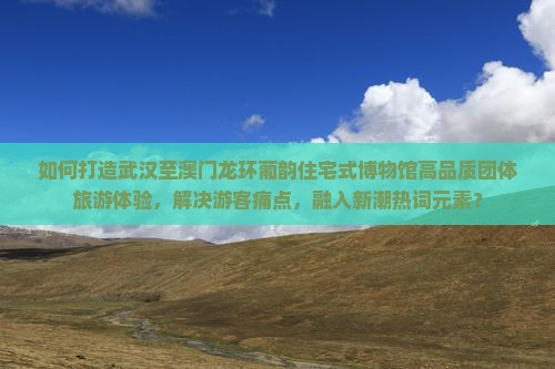 如何打造武汉至澳门龙环葡韵住宅式博物馆高品质团体旅游体验，解决游客痛点，融入新潮热词元素？