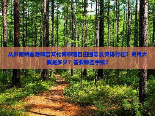 从黔南到香港故宫文化博物馆自由团怎么安排行程？费用大概是多少？需要哪些手续？