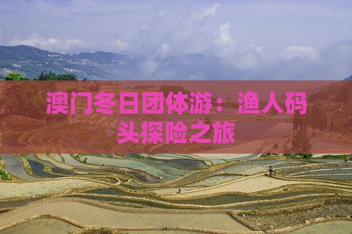 澳门冬日团体游：渔人码头探险之旅