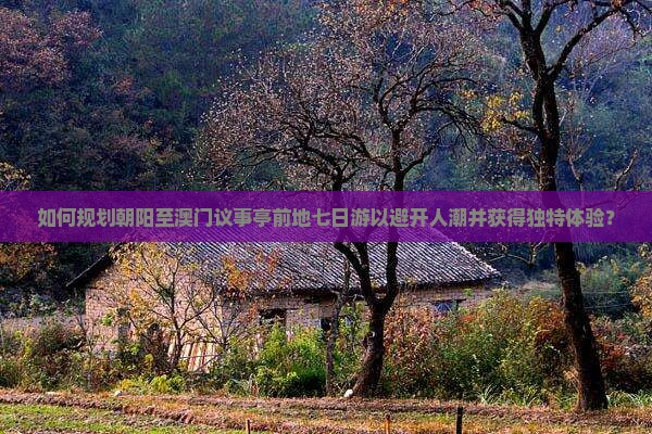 如何规划朝阳至澳门议事亭前地七日游以避开人潮并获得独特体验？