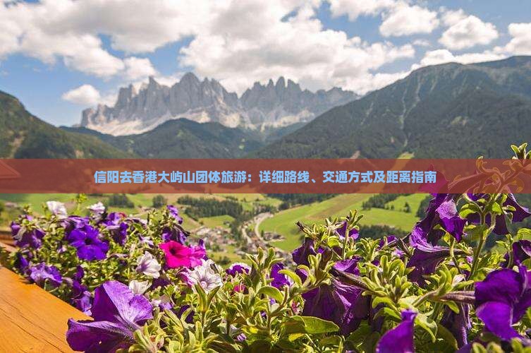 信阳去香港大屿山团体旅游：详细路线、交通方式及距离指南