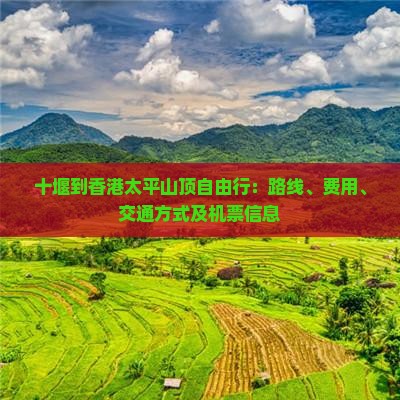 十堰到香港太平山顶自由行：路线、费用、交通方式及机票信息