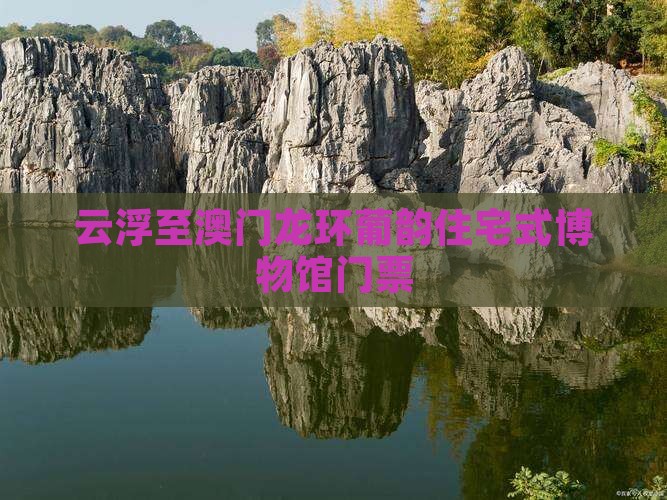 云浮至澳门龙环葡韵住宅式博物馆门票
