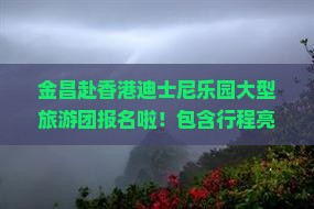 金昌赴香港迪士尼乐园大型旅游团报名啦！包含行程亮点、费用及注意事项